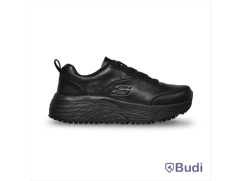 (NEW) SKECHERS MAX ELITE KAJUS WOMEN'S WORK SHOE, BLACK, SIZE 41