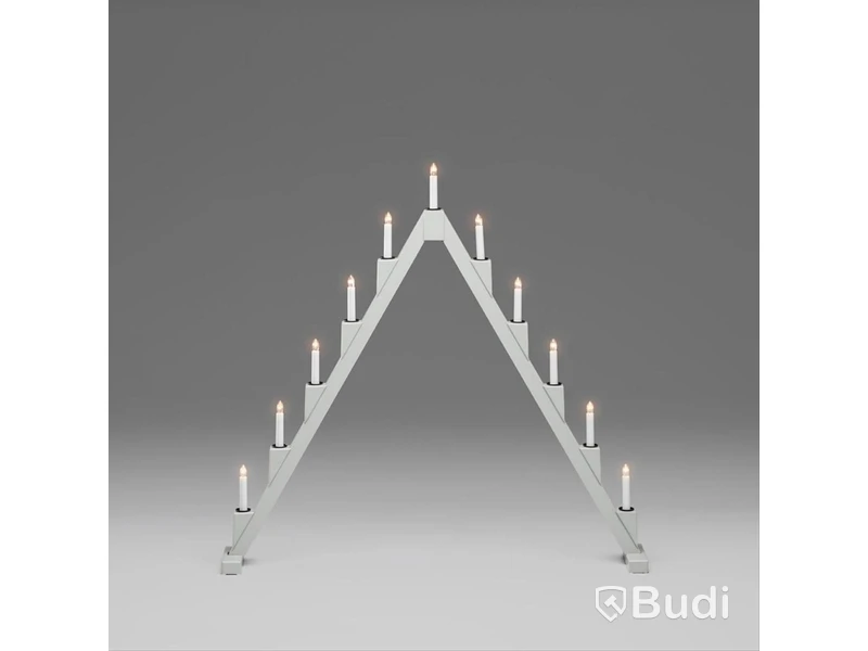 (NEW) 2 PCS. FOLDABLE WHITE 11-LIGHT ELECTRIC CANDELABRAS