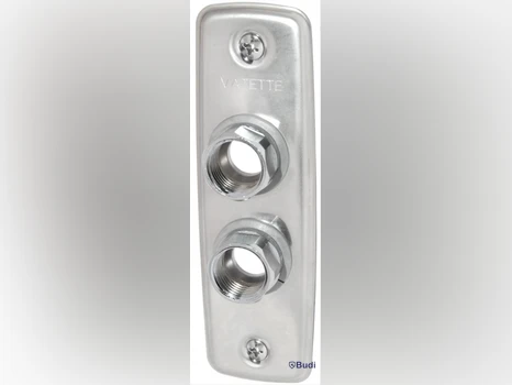 2 ST. 18 VÄGGBRICKA VATETTE FÖR, 2 RÖR 60C\/C PEX,ALUPEX FKR.