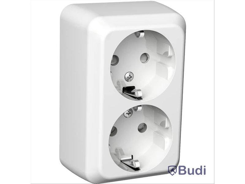 VÄGGUTTAG UTANPÅLIGGANDE SCHNEIDER ELECTRIC EXXACT WDE002972, JORDAT, 2-VÄGS 5ST