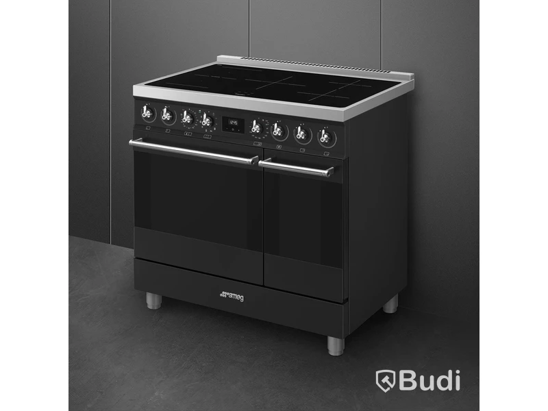 Induktionsspis Smeg 90x60 cm Mattsvart Classic C92IPMB2
