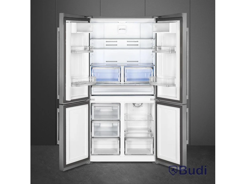 Smeg French-door Fridge/Freezer, 4 doors, stainless steel-look finish, Universale FQ60XDE