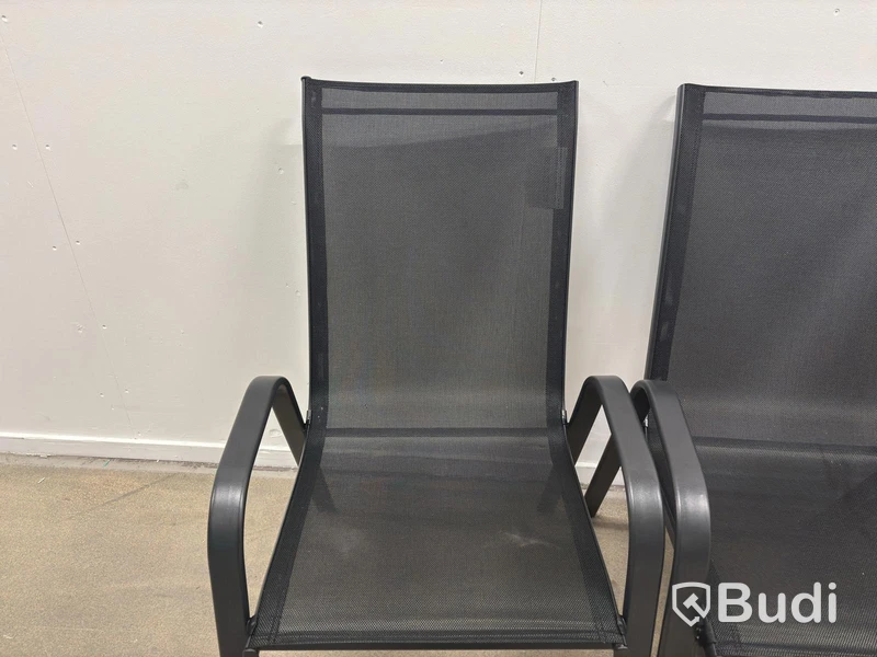 6 Stackable Chairs, Sunfun Emma, Black