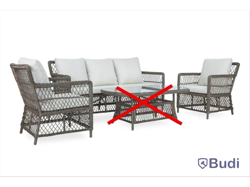 (NEW) SUNFUN BJÖRKNÄS LOUNGE SET IN NATURAL SYNTHETIC RATTAN