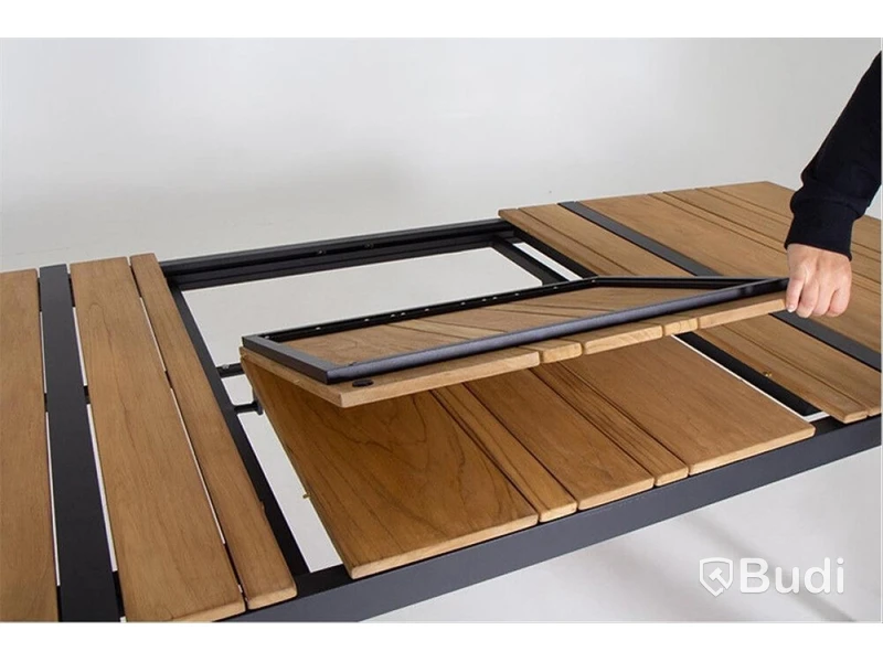 NEW) SENSUM OUTDOOR LIVING DANVIKEN EXTENDABLE DINING TABLE, BROWN