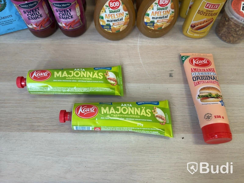 Jam, spices, mayonnaise, etc.
