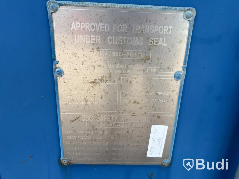 20-foot insulated container with contents