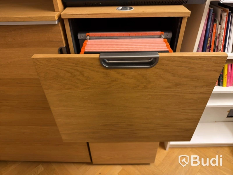 Office shelving unit and filing cabinet