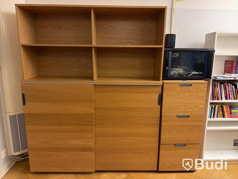Office shelving unit and filing cabinet