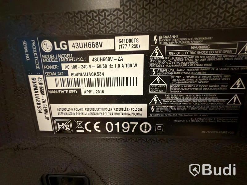 LG 43UH668V TV, 43-inch, 4K