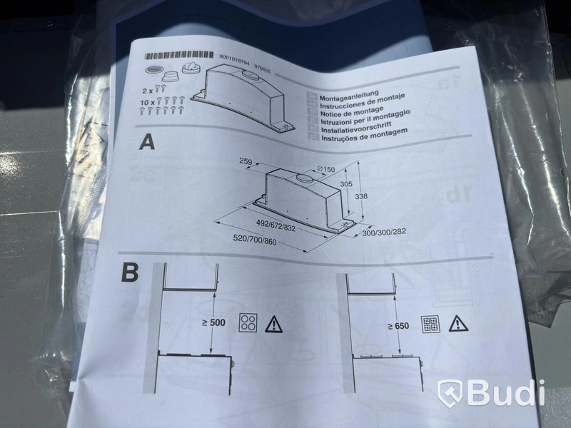 Köksfläkt för inbyggnad Siemens