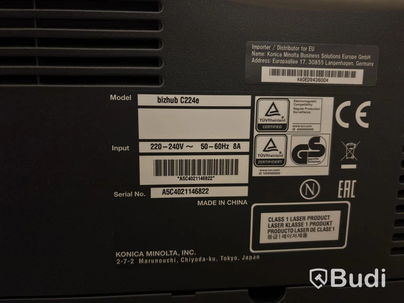 Skrivare/Skanner/Koipator Konica Minolta Bizhub C224e