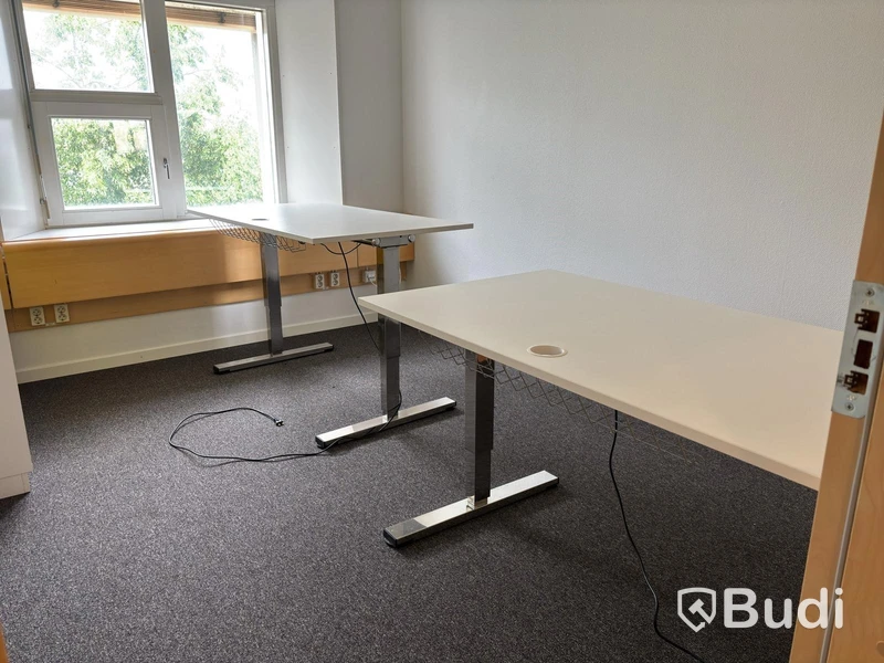 2 height-adjustable desks