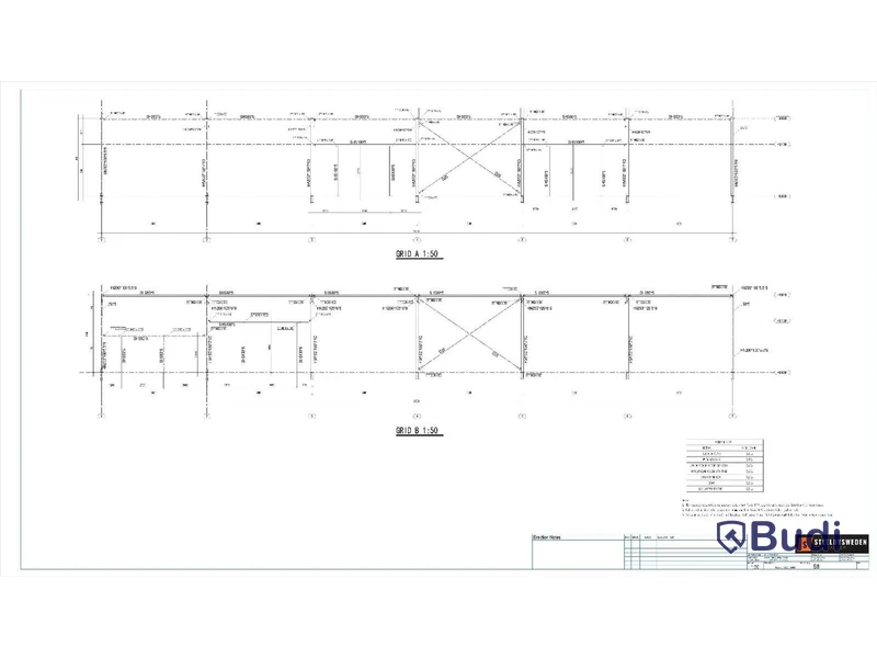 Stålhall/ stomme, Steelconstruction By Sweden, ca 745 m², 37,8x19,7 m
