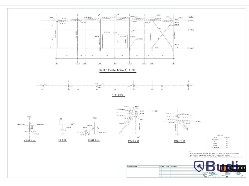 Stålhall/ stomme, Steelconstruction By Sweden, ca 745 m², 37,8x19,7 m
