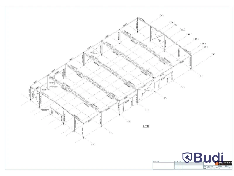 Stålhall/ stomme, Steelconstruction By Sweden, ca 745 m², 37,8x19,7 m