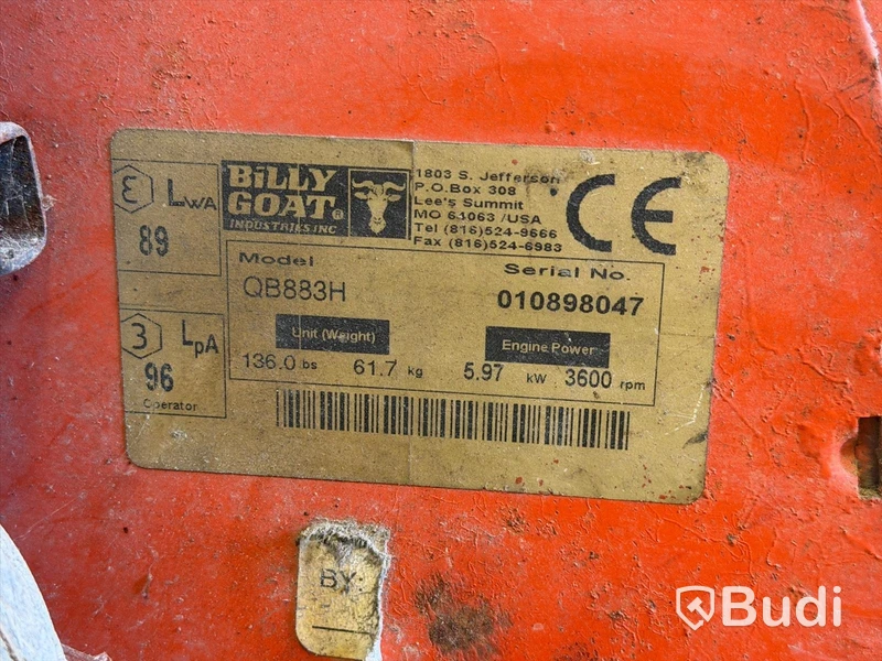 Leaf blower, Billy Goat QB883H, Honda GX240, 8 hp