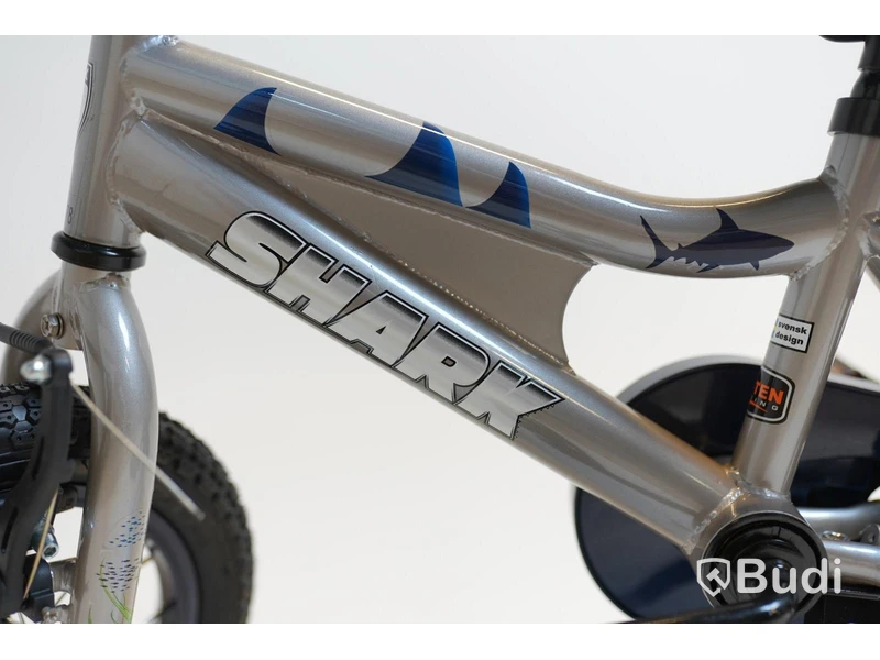 Cykel Shark, BMX, hjul 12 tum, ram 6 tum, silver