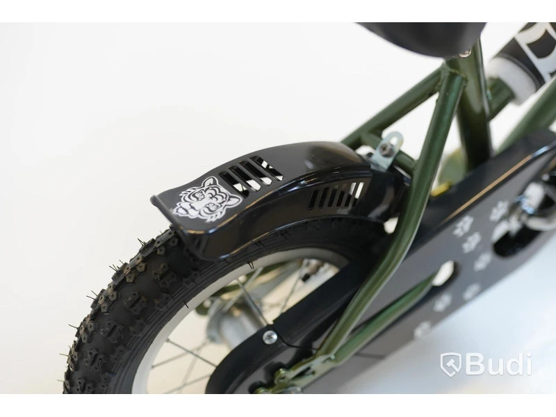 (NEW) Tiger BMX bicycle, 12-inch wheels, 6-inch frame, olive green