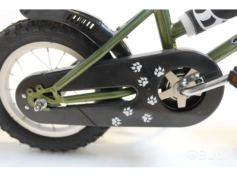 (NEW) Tiger BMX bicycle, 12-inch wheels, 6-inch frame, olive green