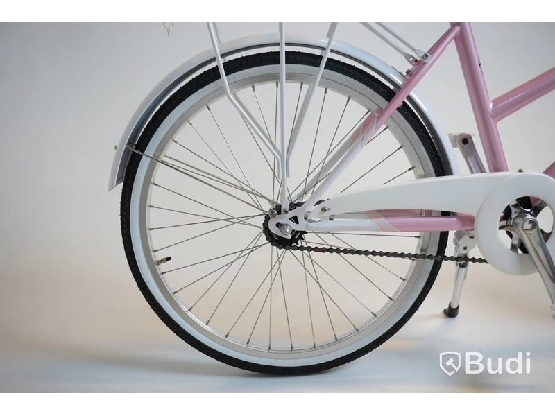 (NEW) Svalan City bicycle, 24-inch wheels, 14-inch frame, white/light pink