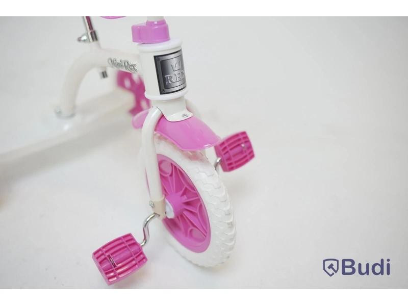 (NEW) Rex tricycle, without rear tray, white/pink.