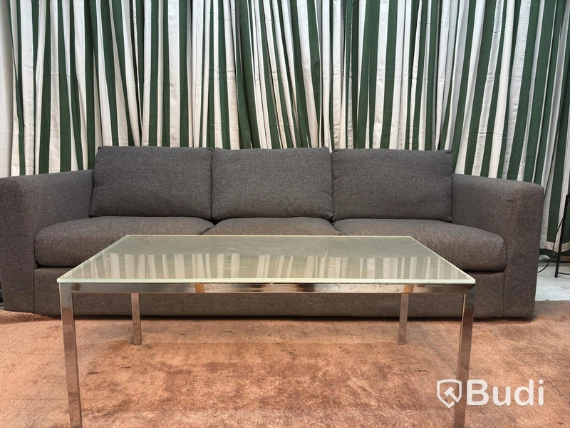 Sofa with glass table