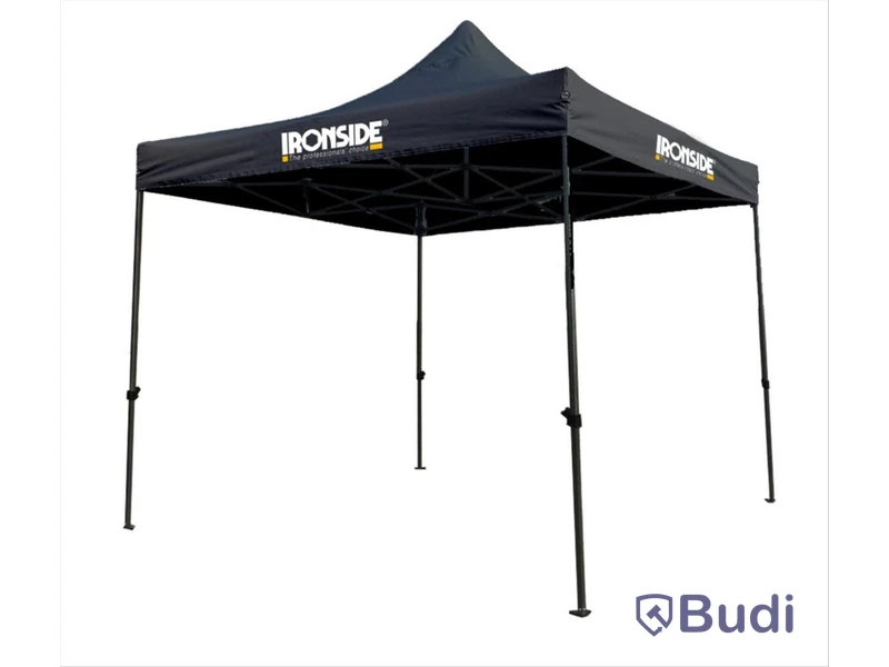IRONSIDE TENT, STEEL/PVC, BLACK, L=2.9 M W=2.9 M H=2.4 M