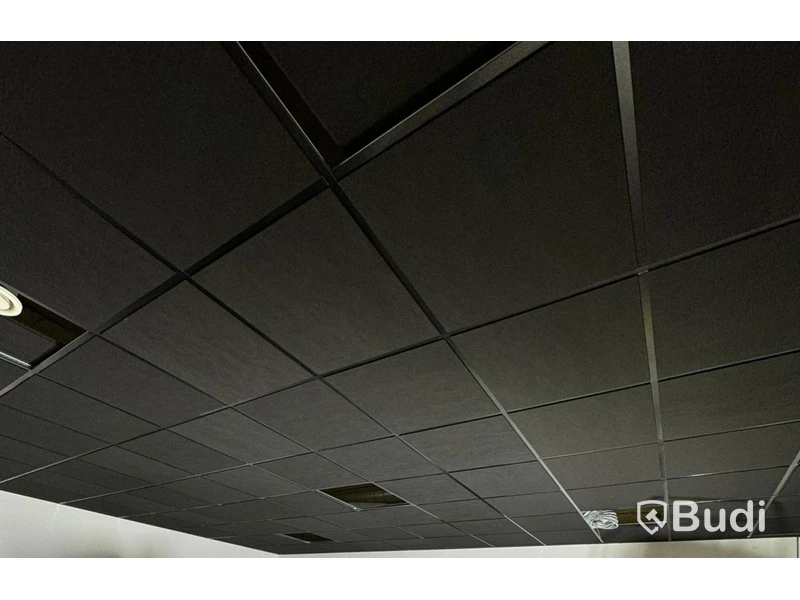 Complete suspended ceiling package incl. suspension grid – 100 m², black