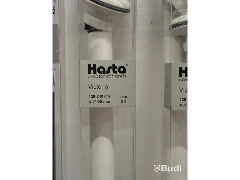Lot of curtain rods in various styles and sizes