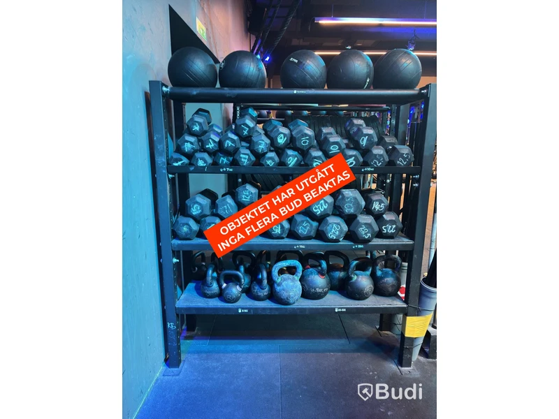 Viktställ inkl. hantlar och kettlebells