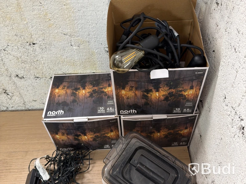 3 boxes of string lights, warm white, mixed lot