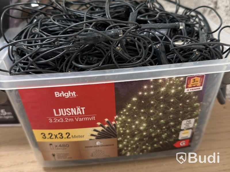 3 boxes of string lights, warm white, mixed lot
