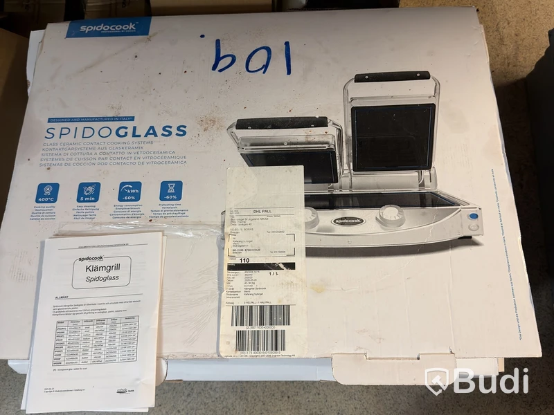 Kontaktgrill Spidocook Spidoglass, dubbel grill