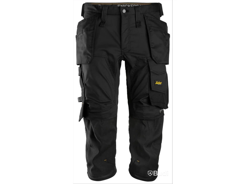 (NEW) SNICKERS PIRATE TROUSERS, 6142 BLACK, STRETCH AW HF SIZE 108
