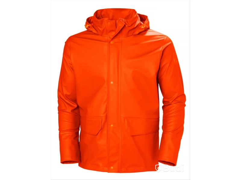 (NEW) HELLY HANSEN RAIN JACKET, UNISEX, 70282-290 GALE RAIN JACKET, ORANGE, SIZE XS