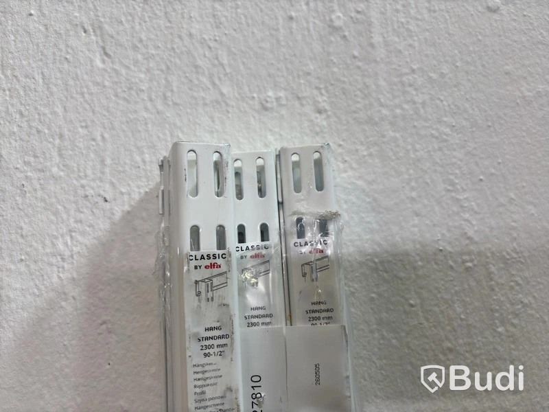 (NEW) 7 PCS. ELFA HANGING STANDARDS 2300 MM WHITE