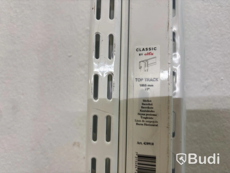 (NEW) 7 PCS. ELFA HANGING STANDARDS 2300 MM WHITE