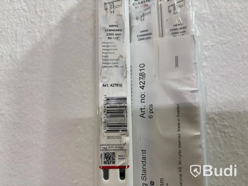 (NEW) 7 PCS. ELFA HANGING STANDARDS 2300 MM WHITE