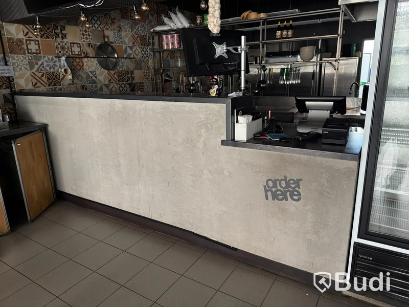 Cash counter, black and gray