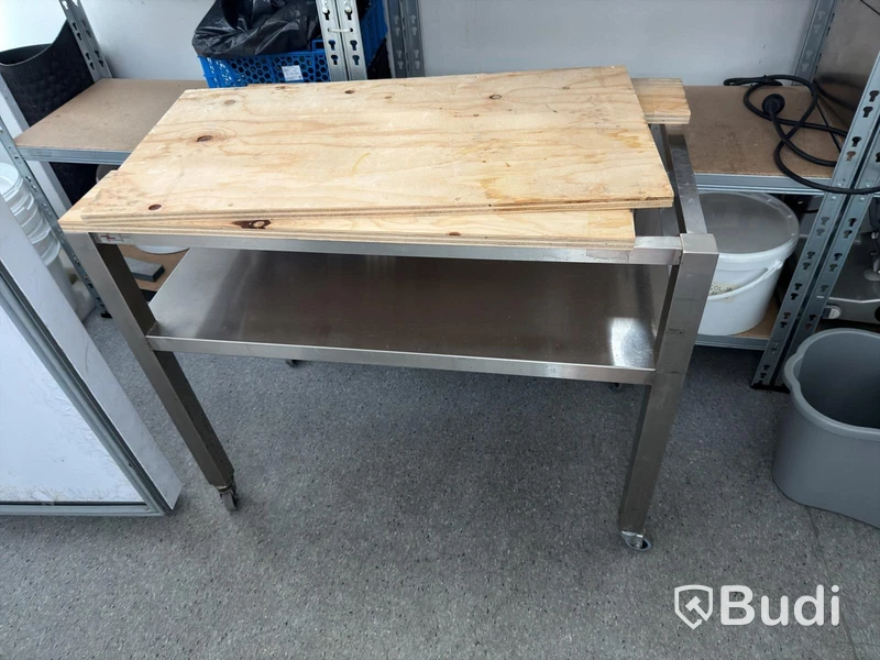 Stainless steel workbench with shelf