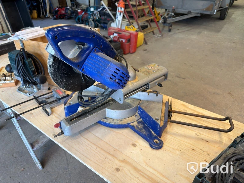 Hand router, mitre saw, drill