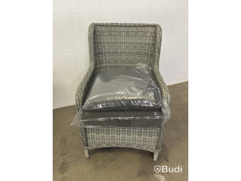 (NEW) 2 Sunfun Värmdö armchairs, grey