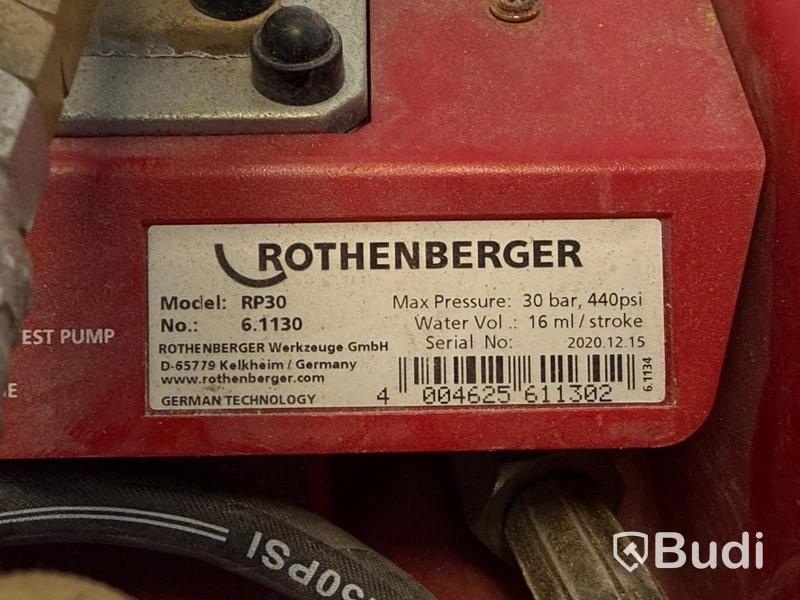 Rothenberger RP30 Pressure Test Pump