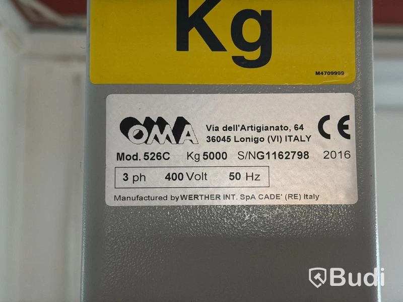 4-post vehicle lift with wheel-free jack, OMA 526C, 5000 kg
