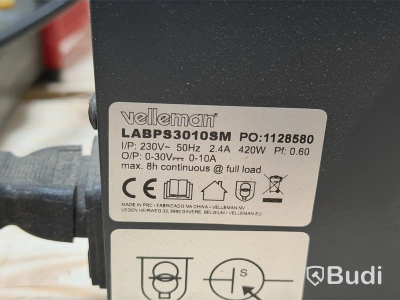 Velleman bench power supply and measuring instruments incl. Fluke
