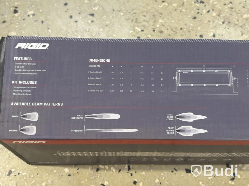 Rigid E-Series Pro 20" LED light bar, spot/drive combo