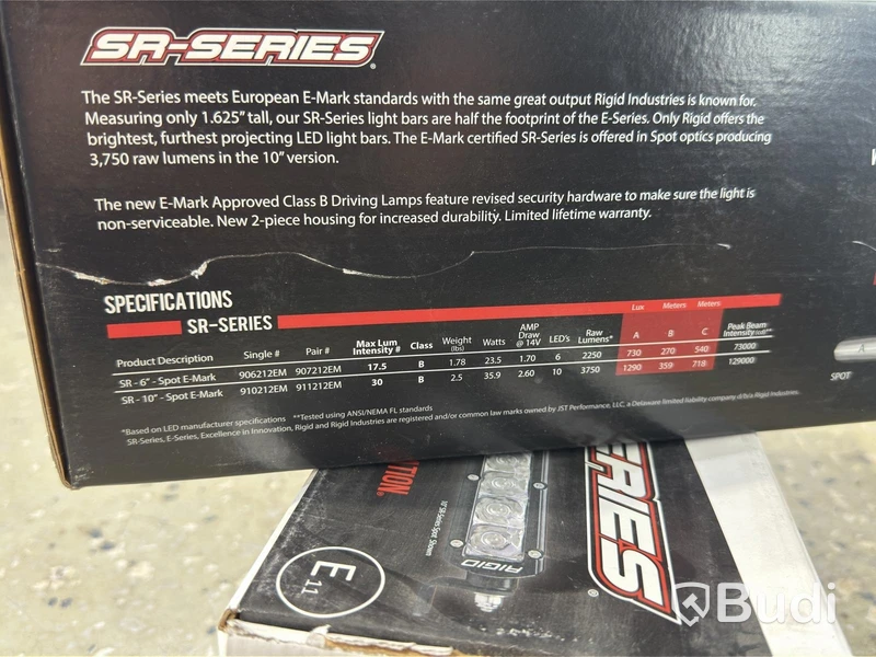 Rigid Industries SR-Series LED light bars, 10", 2 pcs