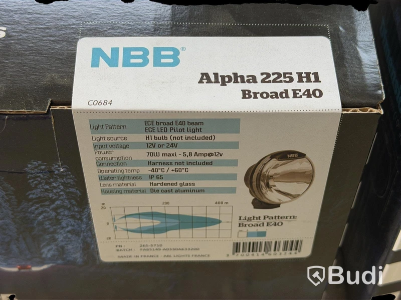 Extraljus NBB Alpha 225, 2 st