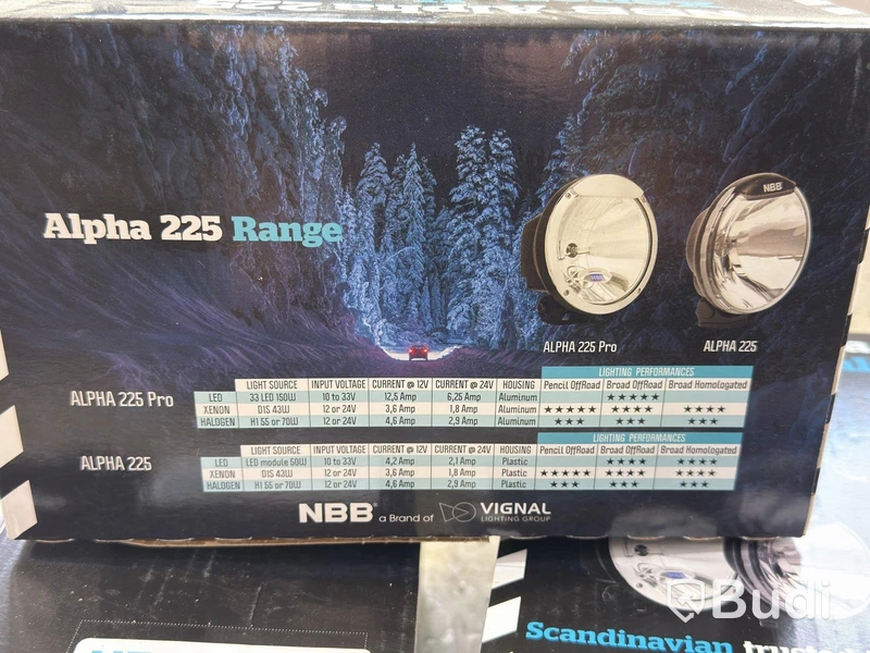 NBB Alpha 225 H1 Broad E40 auxiliary lights, 3 pcs